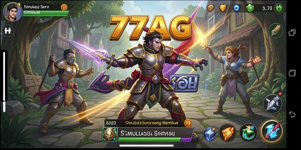 Tampilan gameplay seru dalam 77AG yang menampilkan keseruan simulasi.