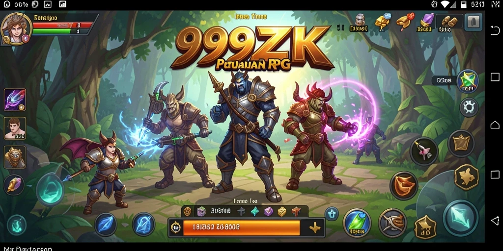 Screenshot dari gameplay 999ZK yang menampilkan pertarungan epik.