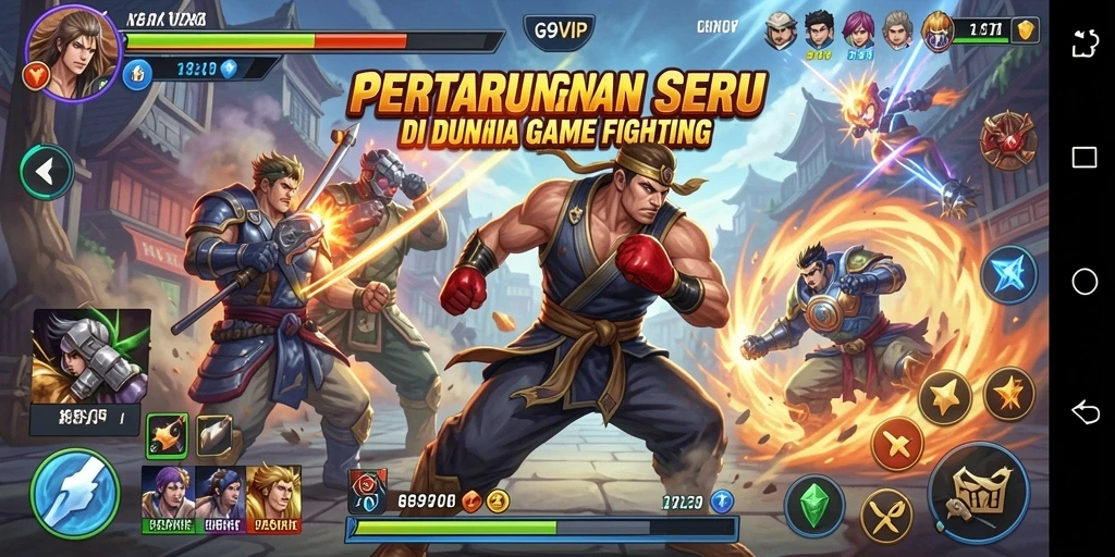 Gameplay G9VIP dengan aksi pertarungan yang mendebarkan.