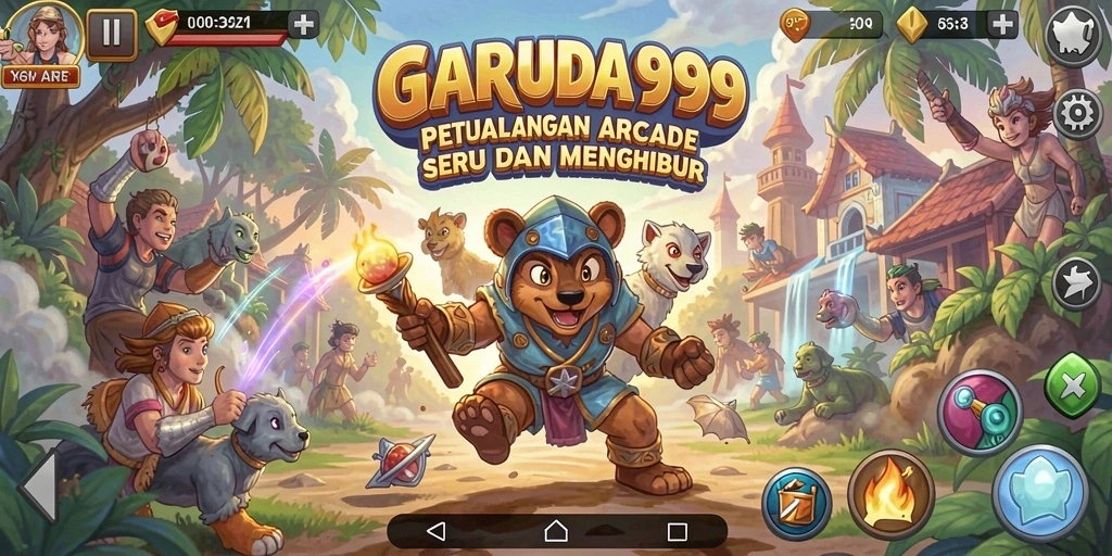 Tampilan gameplay GARUDA999 yang penuh warna dan menantang.