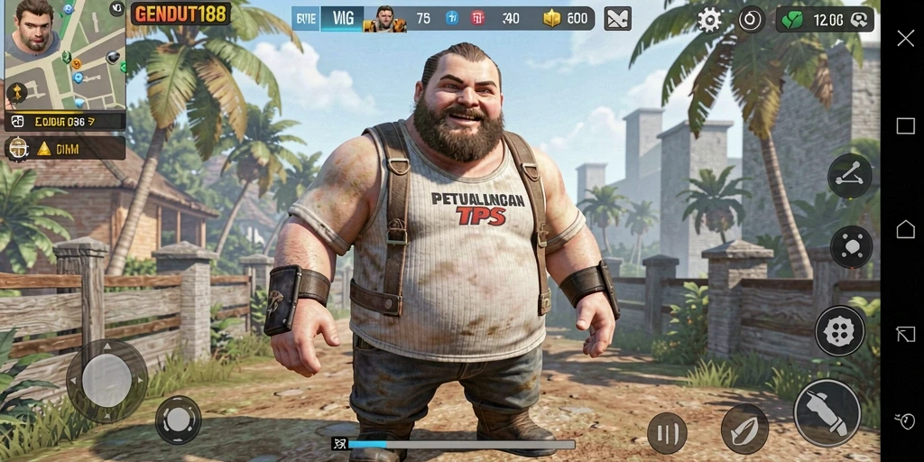 Tampilan gameplay seru GENDUT188 dalam aksi TPS.