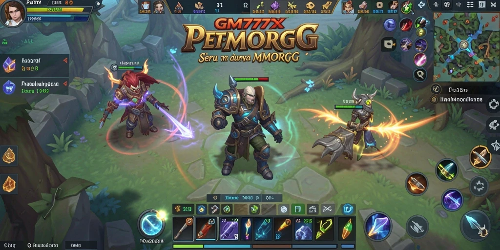Tampilan gameplay yang seru di dunia MMORPG GM777.