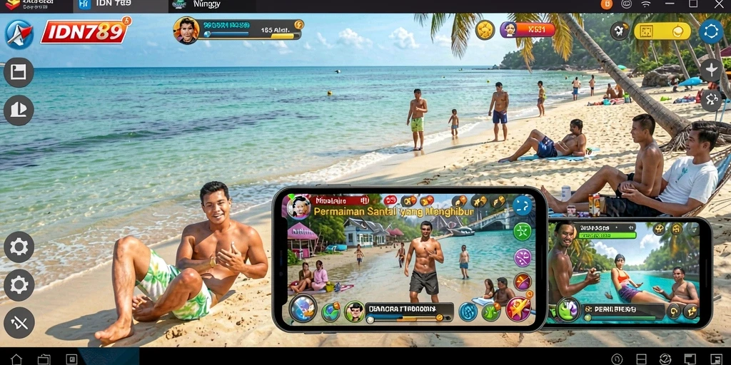 Tampilan gameplay penuh warna dari IDN789 yang menyenangkan.