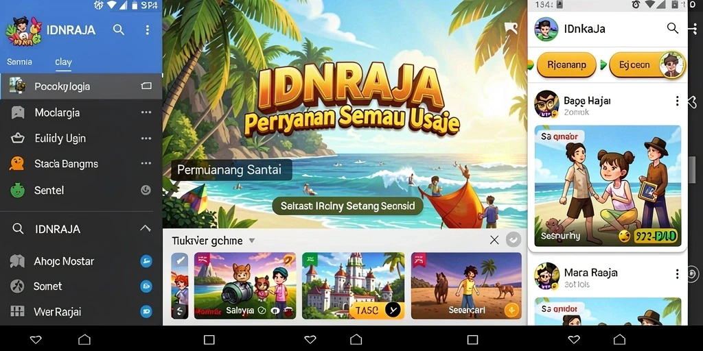 Screenshot gameplay IDNRAJA yang menunjukkan kesenangan bermain game casual.
