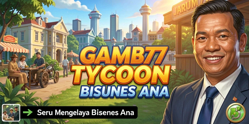 Screenshot utama JARUM77 menampilkan gameplay Tycoon yang mendebarkan.