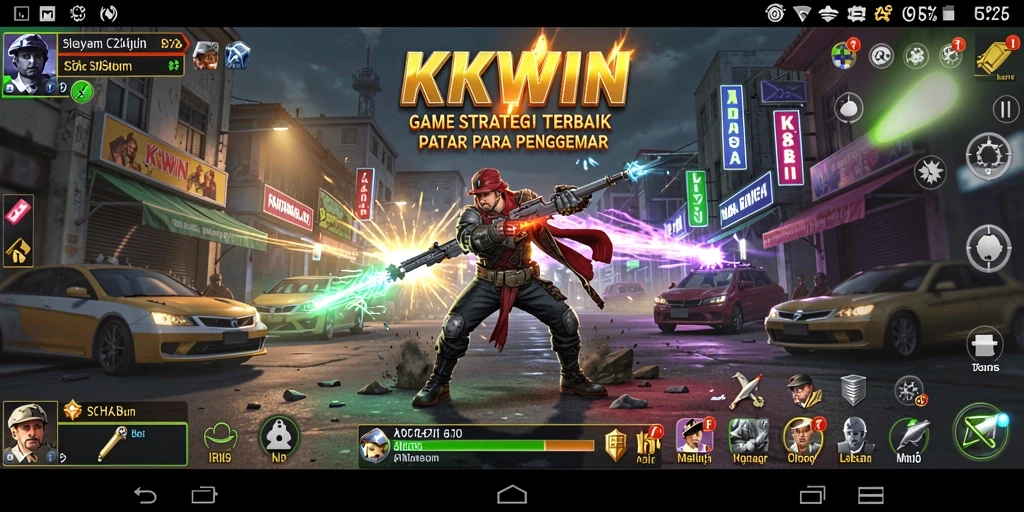 Tampilan gameplay KKWIN yang mendebarkan dan strategis.