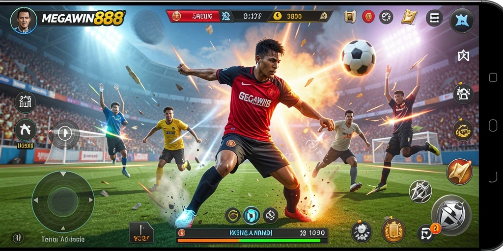 Tampilan gameplay seru di MEGAWIN888 dengan variasi olahraga.