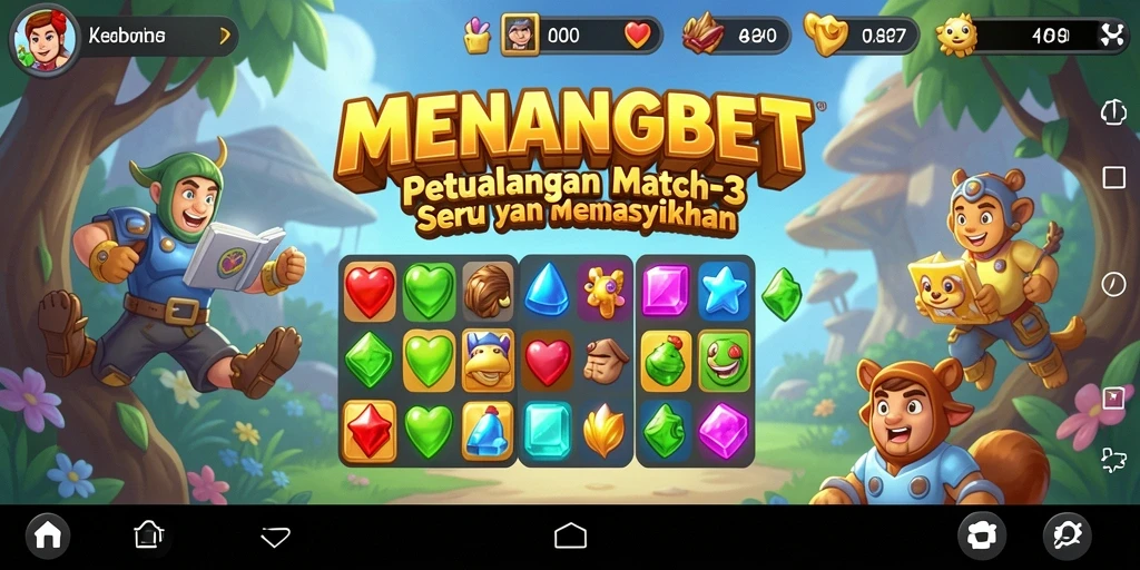 Tampilan gameplay menarik dari MENANGBET saat mencocokkan objek.