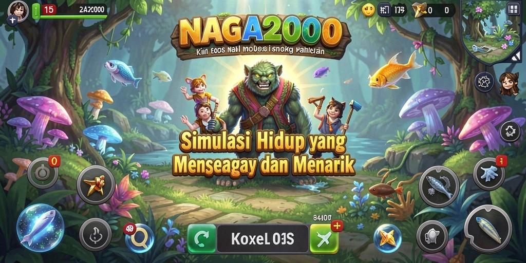 Tampilan gameplay NAGA2000 yang imersif dan menarik.