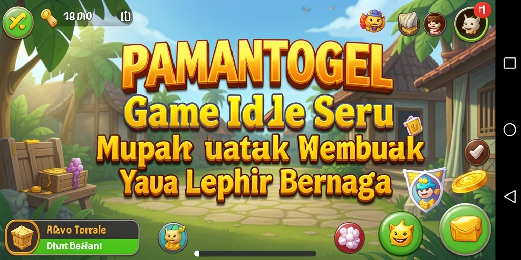 Tangkapan layar gameplay PAMANTOGEL yang menunjukkan aksi Idle yang seru.