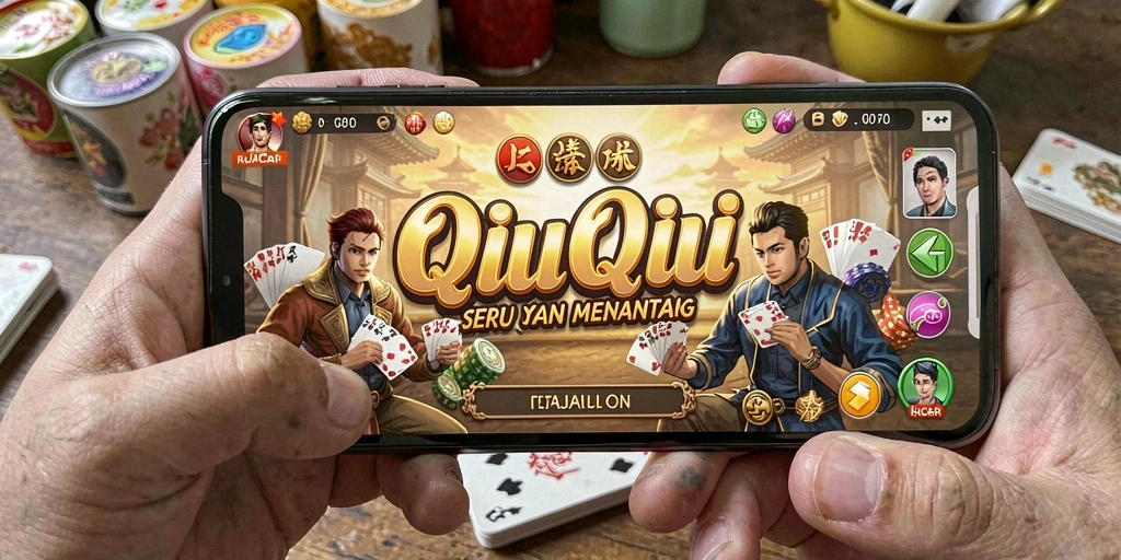 Screenshot gameplay RAJACAIR menampilkan keseruan bermain QiuQiu.