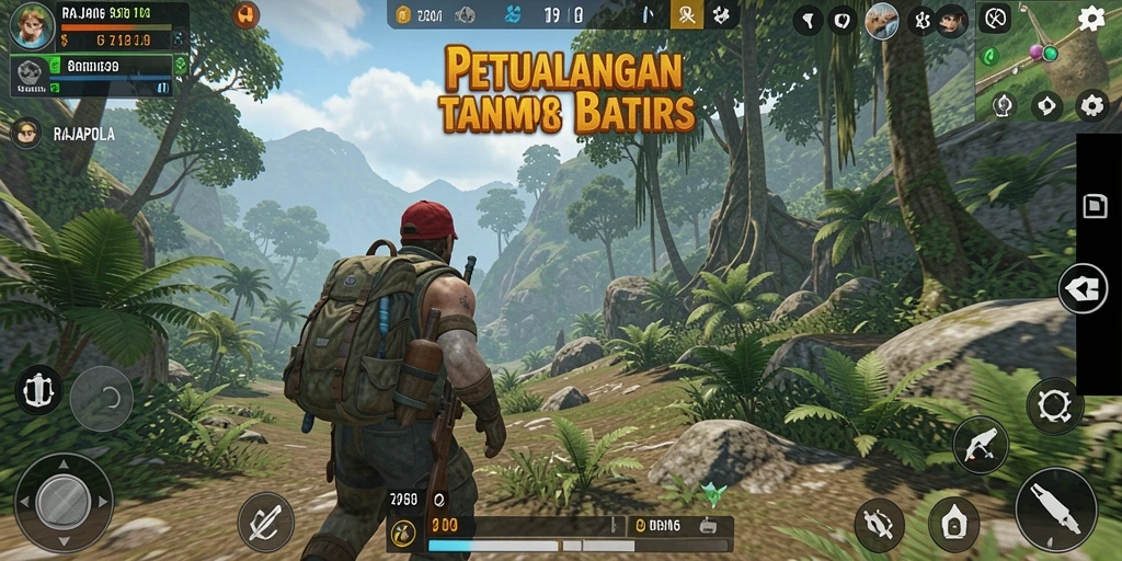 Tampilan menakjubkan dari gameplay <strong>RAJAPOLA</strong> di dunia terbuka.