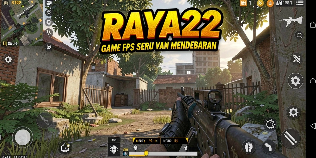 Screenshot gameplay RAYA22 menunjukkan aksi tembak-menembak yang mendebarkan.