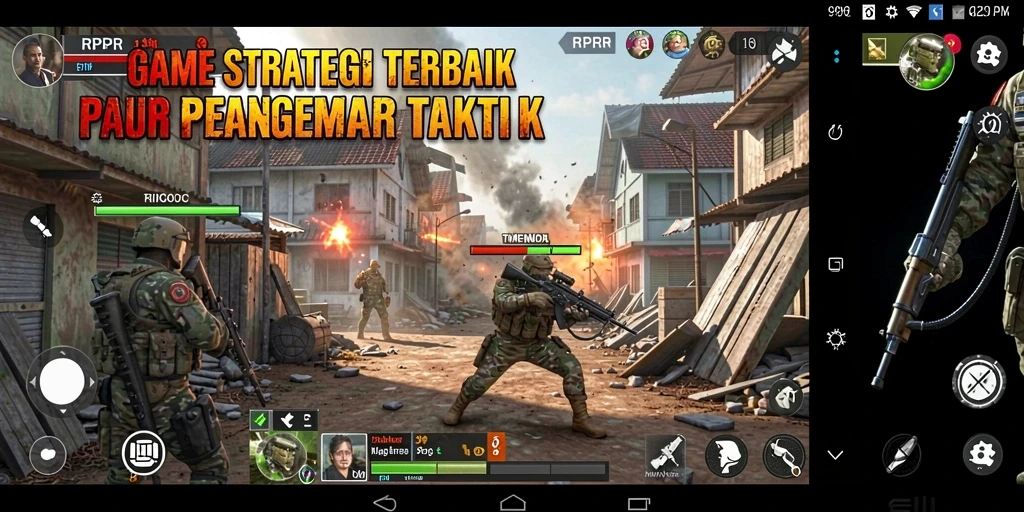 Tangkapan layar RPRR menampilkan gameplay penuh strategi dan taktik.