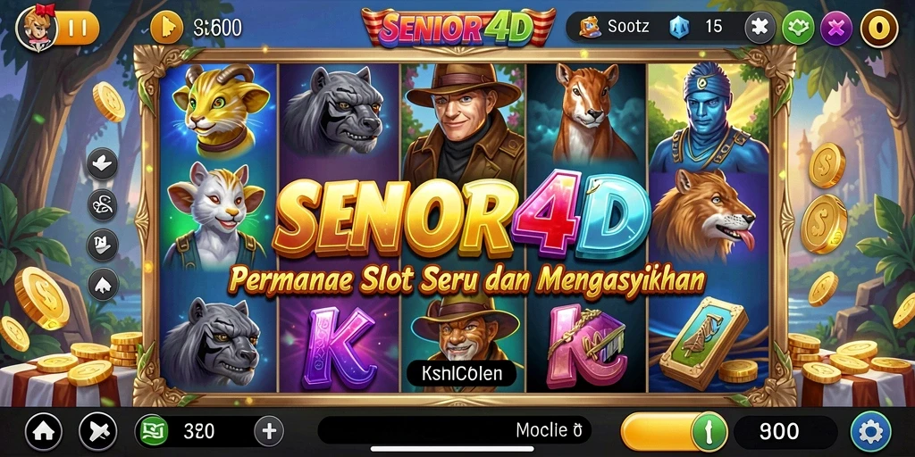 Screenshot gameplay SENIOR4D dengan tema slot yang menarik.