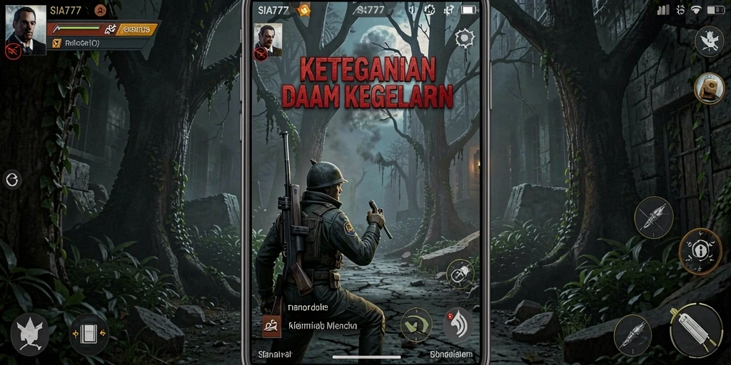 Tangkapan layar gameplay SIA777 menampilkan suasana horror yang mendebarkan.