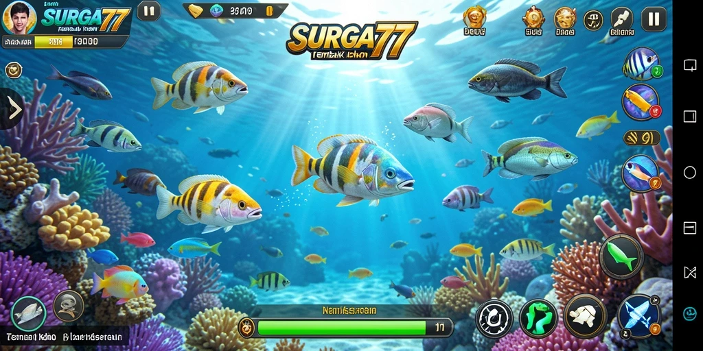 Tampilan gameplay seru dan penuh aksi di SURGA77.