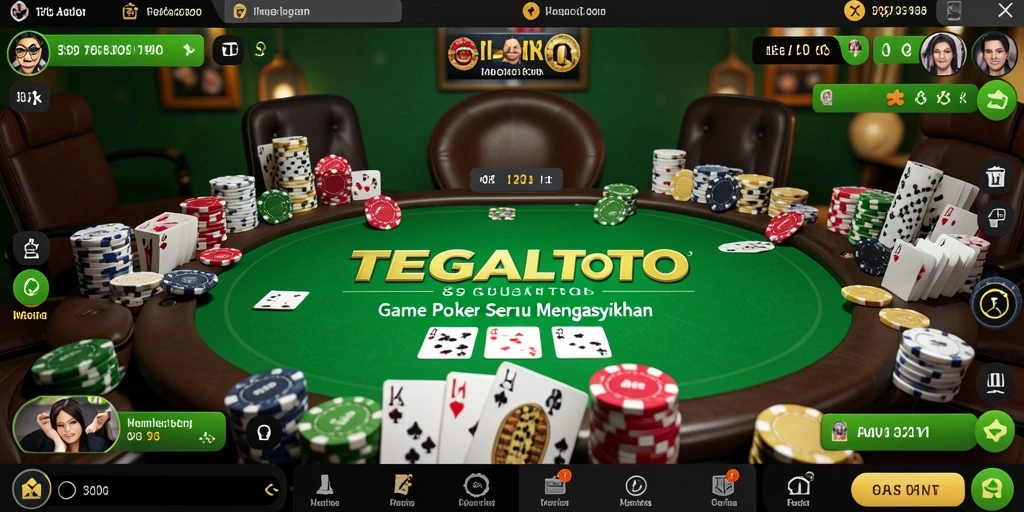 Screenshot gameplay TEGALTOTO menampilkan suasana permainan Poker yang mendebarkan.