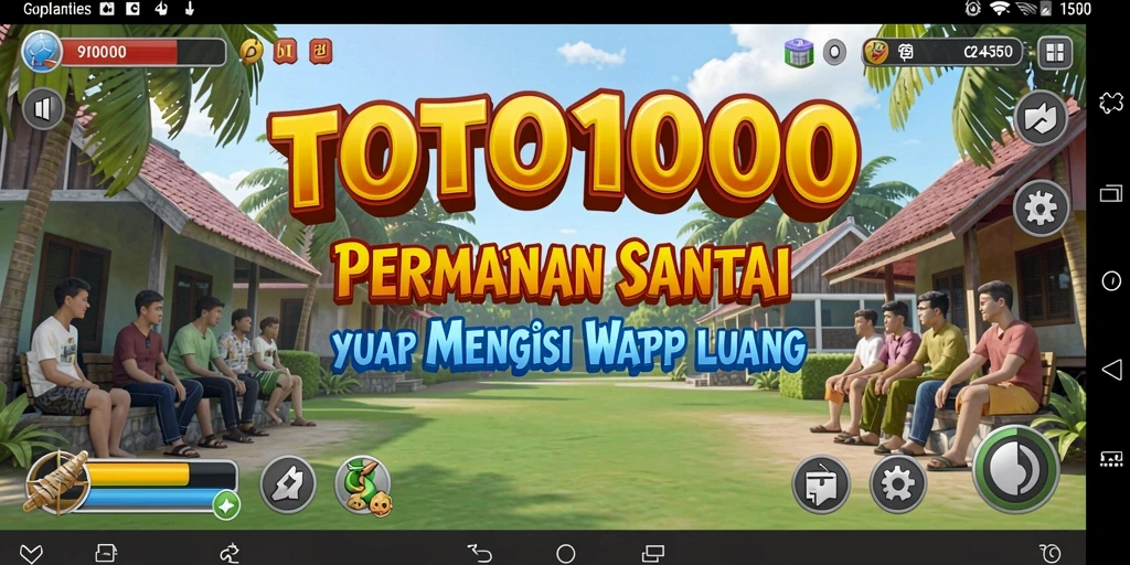 Screenshot utama TOTO1000 menampilkan gameplay yang adiktif dan menarik.