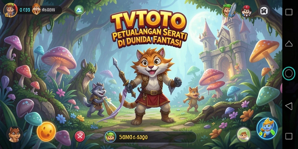 Gameplay TVTOTO menampilkan petualangan seru di dunia yang fantastis.