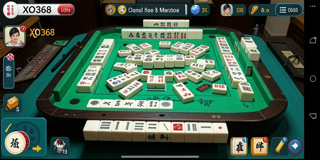 Tampilan screenshot XO368 menunjukkan keseruan permainan Mahjong yang menantang.